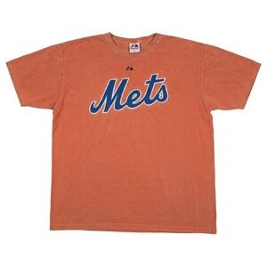Vintage Majestic New York Mets Darryl Strawberry Shirt XL 18 Orange Fade MLB